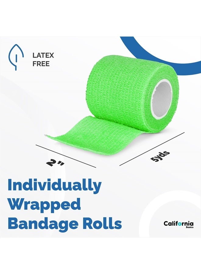 California Basics Self-Adhesive Medical Tape (2 inch) - Pack of 12 - Cohesive Bandage Wrap Rolls - Waterproof Athletic Tape - Self Adhesive Medical Adhesive Bandage Wrap - Vet Stretch Wrap - Image 3