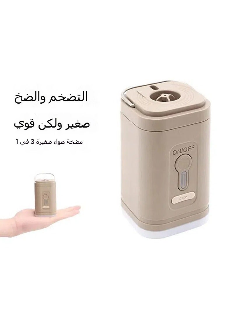 عام مضخة هوائية محمولة صغيرة الحجم وعالية القوة مجهزة بضوء مدمج للاستخدام في التخييم الخارجي  - Image 1