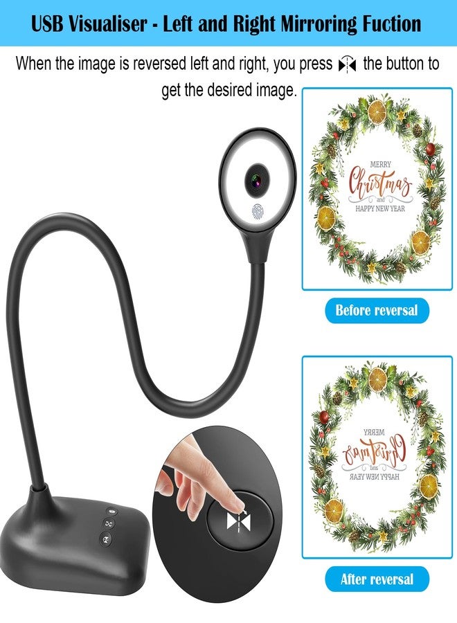 THUSTAND Visualiser for Teaching, USB Document Camera, PC Viewers for Classroom with LED Light, Auto Focus, Image Invert, Fold, for Mac OS, Windows, Chromebook, for Distance Learning, Draw Online - Image 3