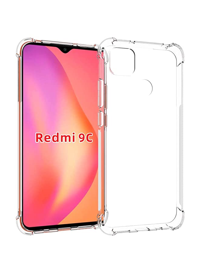 IAF Crystal Clear Case for Xiaomi Redmi 9C, Soft TPU Bumper [4 Corner Protection] Case