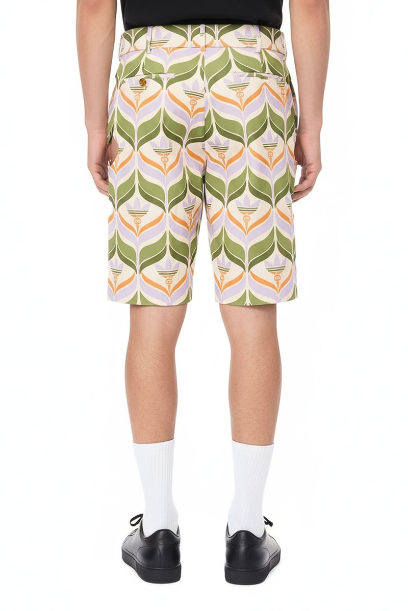 Gucci x Adidas Originals Men Trefoil Print Shorts, Multicolor - Image 4