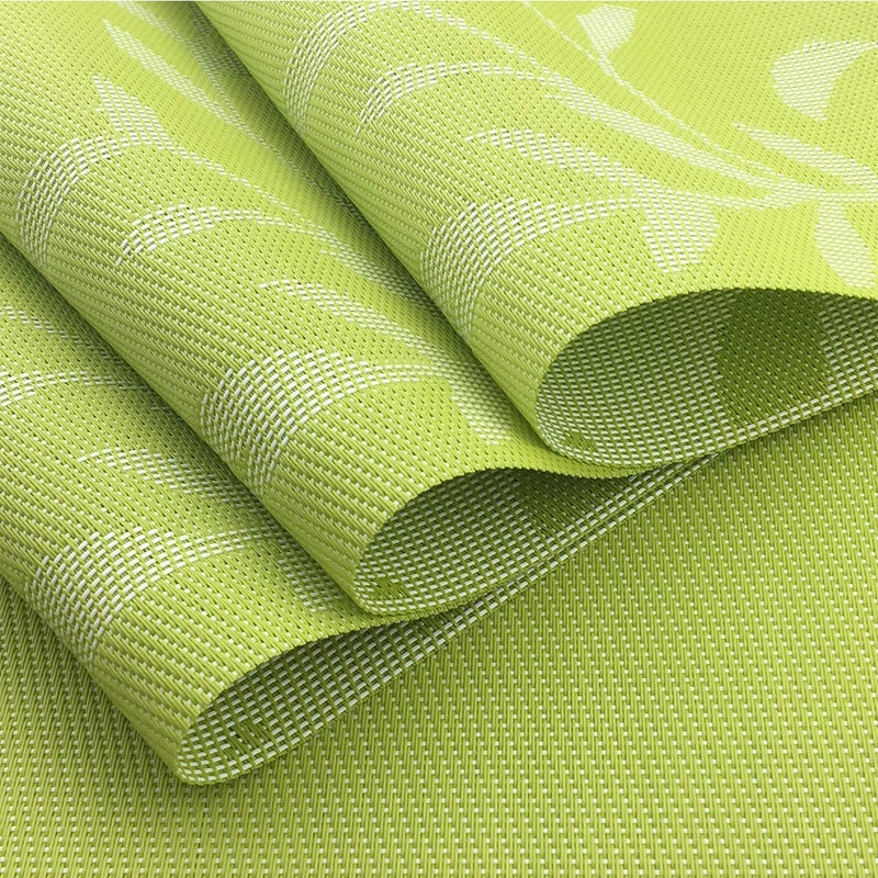 DANSR DANSR Table PVC Woven Vinyl Placemats NonSlip Insulation Waterproof Placemats for Dining Table PVC Heat Insulation Table Mats Washable Green Set of 4  - Image 5