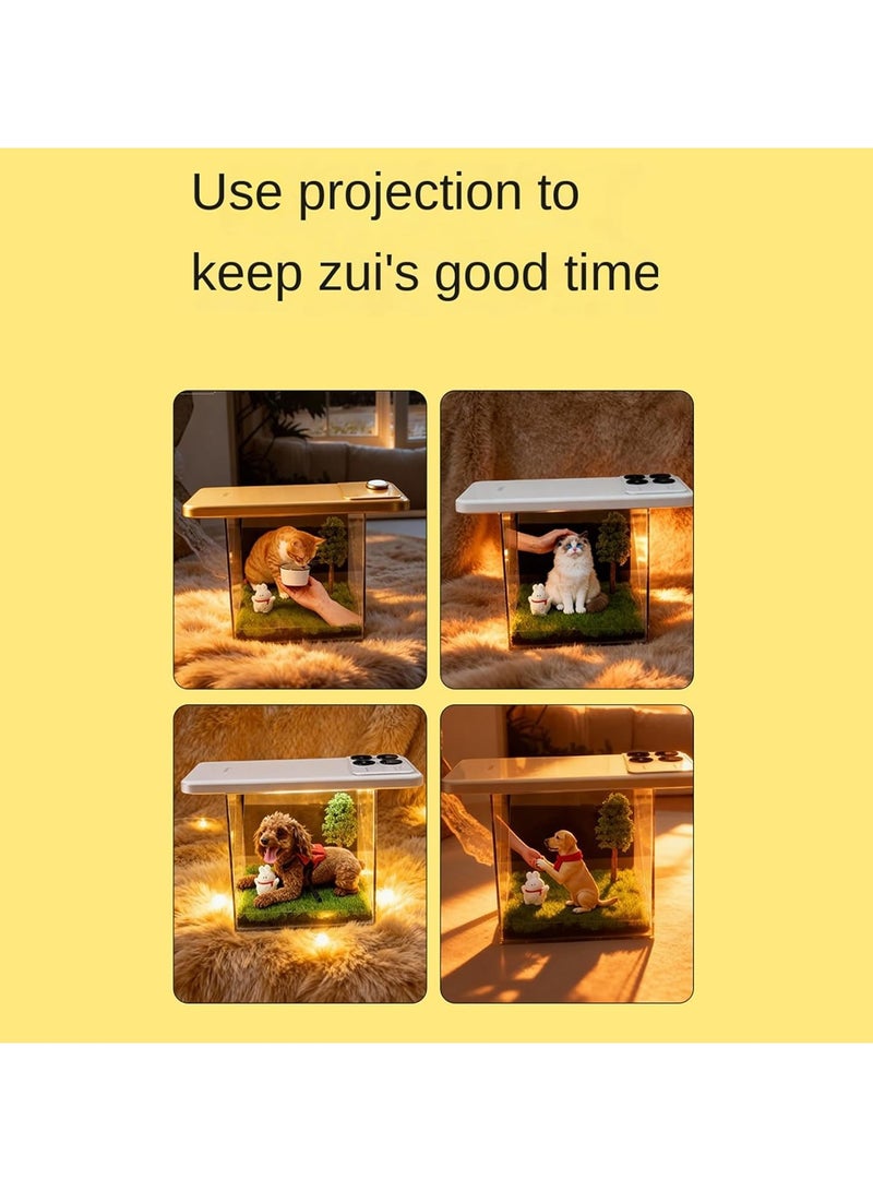 general 3D Holographic Pet Memorial Box Acrylic Keepsake | Pet Holographic Projection Box - for Dog Cat Lover Memory Remembrance Home Decor Shelf Display - Image 4