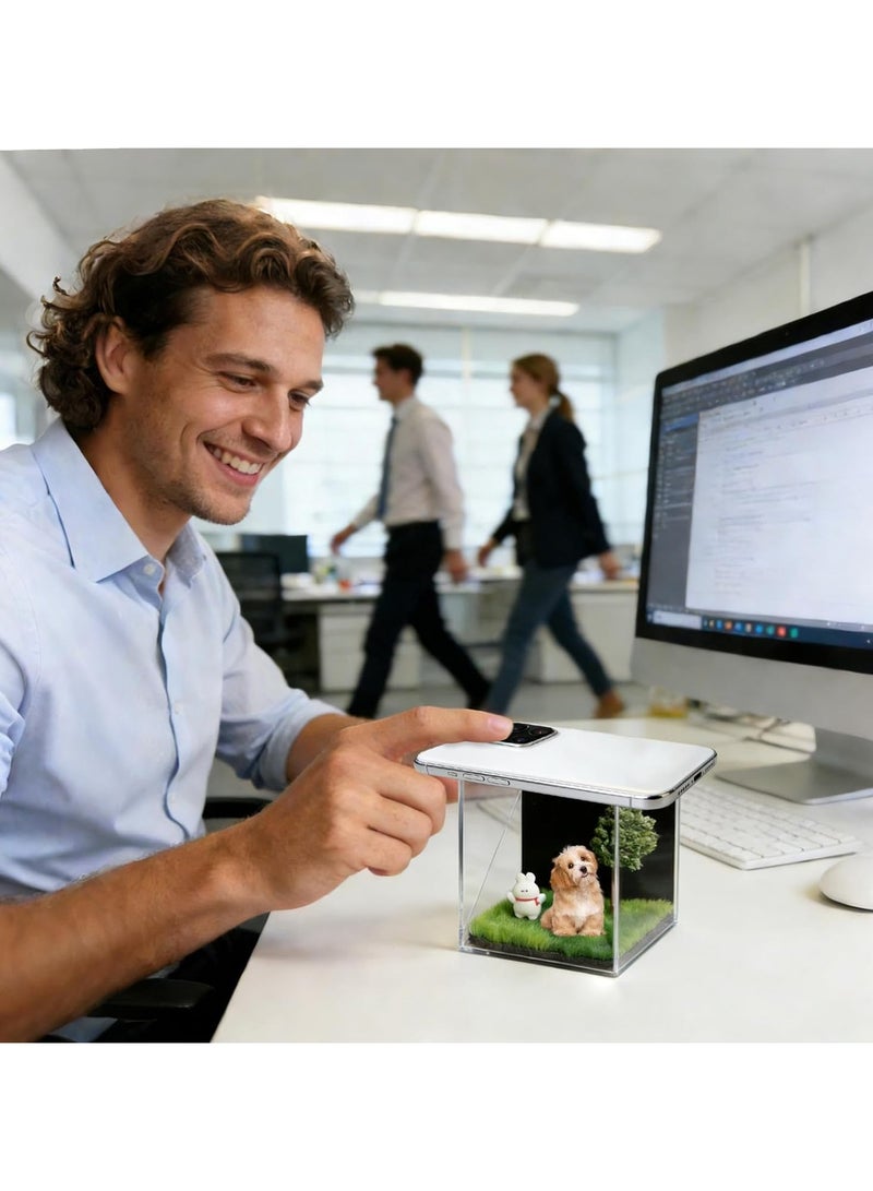 general 3D Holographic Pet Memorial Box Acrylic Keepsake | Pet Holographic Projection Box - for Dog Cat Lover Memory Remembrance Home Decor Shelf Display - Image 2