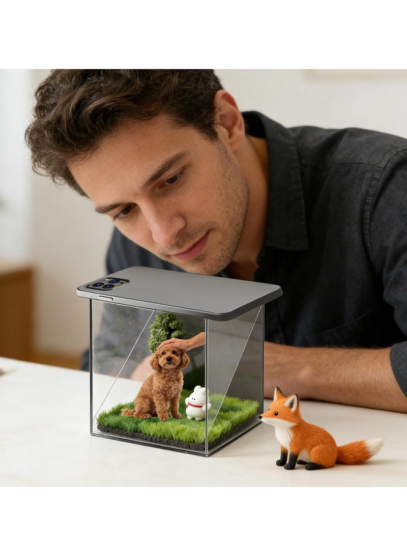 general 3D Holographic Pet Memorial Box Acrylic Keepsake | Pet Holographic Projection Box - for Dog Cat Lover Memory Remembrance Home Decor Shelf Display - Image 3