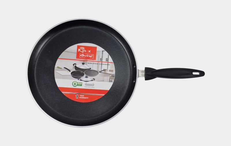 kinox Non Stick Flat tawa/Dosa Tawa/Chapthi tawa/Roti tawa with Induction Base Dai 27Cm, Black - Image 1