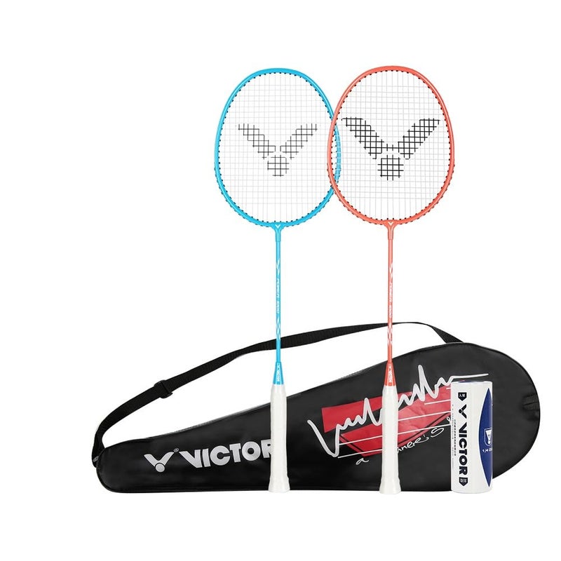 VICTOR Power 1000 Strung Badminton Racket Set - Image 3