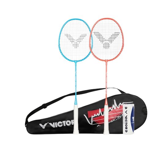 VICTOR Power 1000 Strung Badminton Racket Set - Image 1