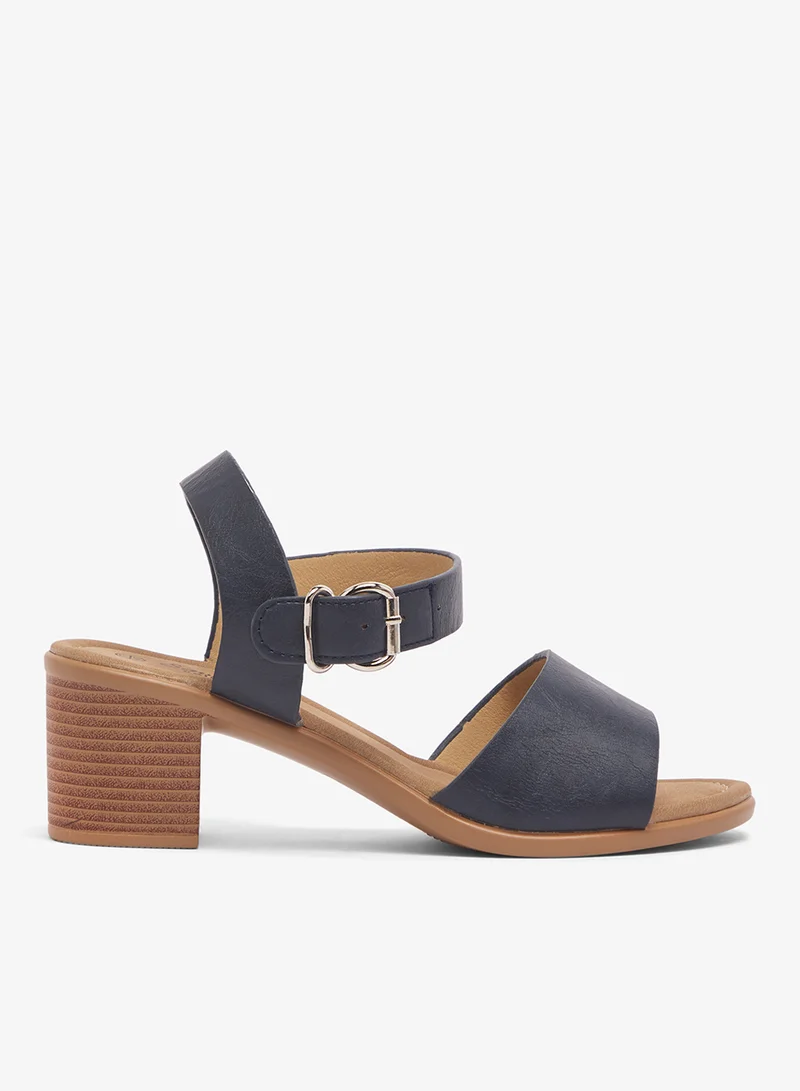 Savannah Collection Low Heel Casual Sandal