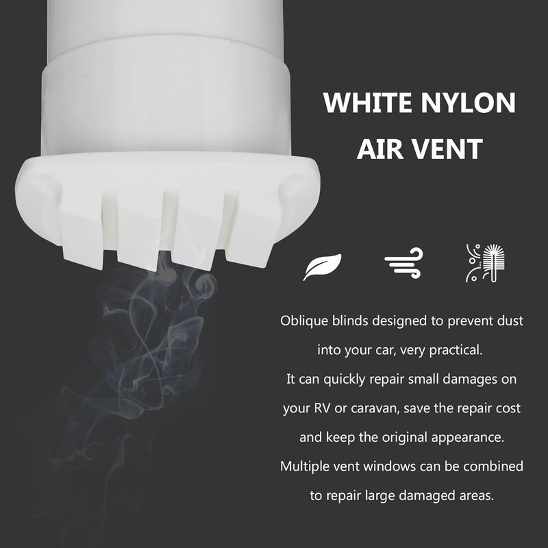ORFOFE White Nylon Vent Cover 84x84x75mm for Rv and Marine Boat Exhaust Ventilation, Exterior Wall Soffit Air Grille for Yacht and Camper Ventilation - Image 5