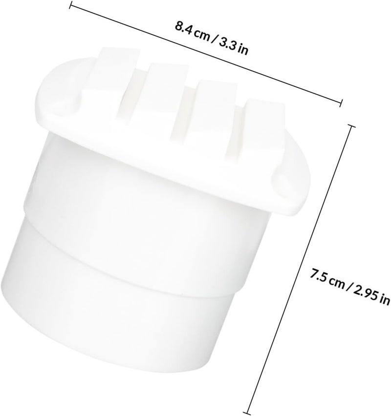 ORFOFE White Nylon Vent Cover 84x84x75mm for Rv and Marine Boat Exhaust Ventilation, Exterior Wall Soffit Air Grille for Yacht and Camper Ventilation - Image 2