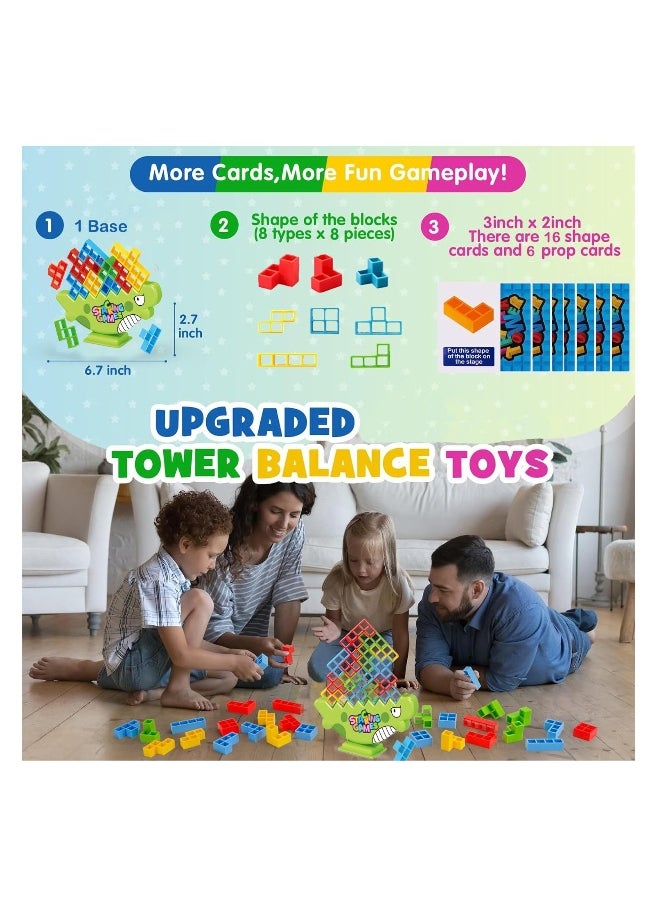 Tower Balance Game, Stacking Blocks Board for Kids, Team Building Game for Party, Funny Family Games  - Image 2