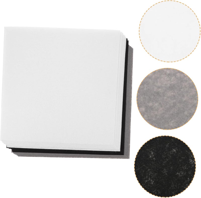 Black Nonwoven Felt Fabric Sheets 18pcs for Kids DIY Craft Projects and Decorations - Image 1