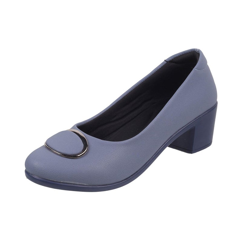 Metro Women Blue Synthetic Leather Formal/Pump Shoes UK/5 EU/38 (31-255) - Image 5