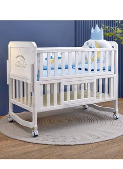 Baby Crib Solid Wood Crib Multifunctional Solid Wood Paint Free Crib Portable Easy To Assemble