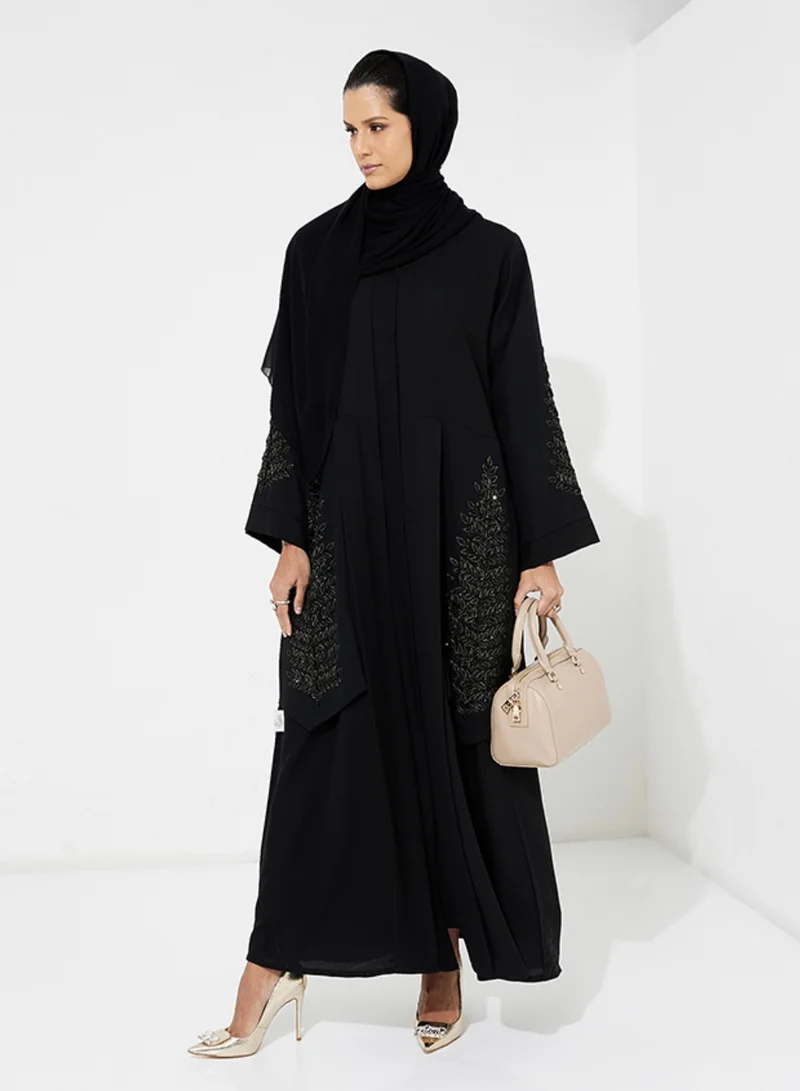 Rosette Abaya Black FGS Gold