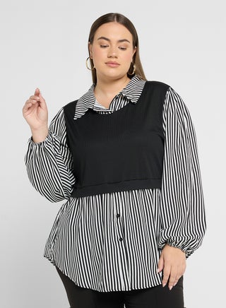 Mock Top Over Button Down Shirt - pzsku/ZEFD21C1ADC233848B256Z/45/1746746948/2aa3e50b-abbb-4879-82e2-7945760523f6