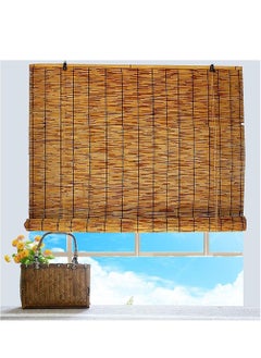 LINGWEI Outdoor Window Blinds Bamboo Roller Blinds Roll Up Shades Reed Curtain  - Image 3