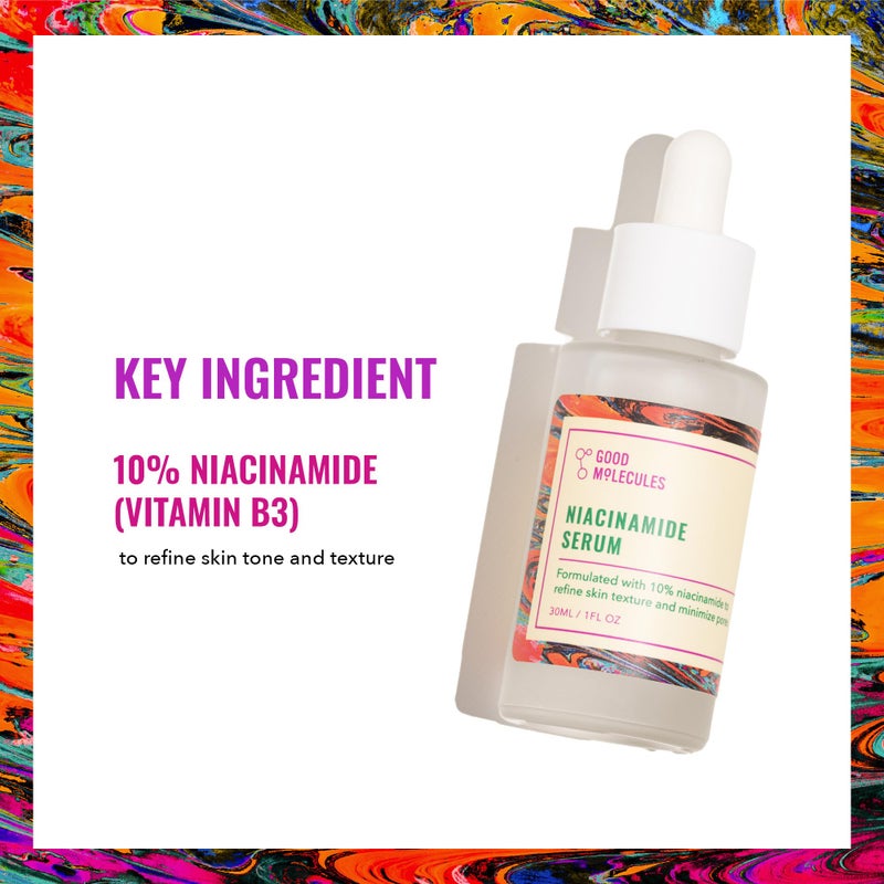 Good Molecules مصل Good Molecules Niacinamide - مصل الوجه B3 المتوازن 10% Niacinamide لعلاج حب الشباب وتوحيد لون البشرة وملمسها - مصل تفتيح وترطيب البشرة - Image 3