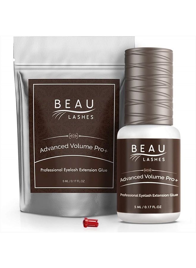 beau lashes Super Strong Eyelash Extension Glue for Professionals | Strongest Black Lash Adhesive for Long Lasting Semi Permanent Individual Lash Extensions | 1-2s Fastest Drying & up to 7 Weeks Retention - Image 1