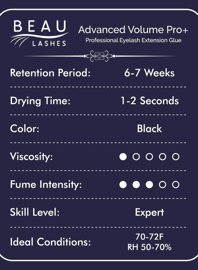 beau lashes Super Strong Eyelash Extension Glue for Professionals | Strongest Black Lash Adhesive for Long Lasting Semi Permanent Individual Lash Extensions | 1-2s Fastest Drying & up to 7 Weeks Retention - Image 4