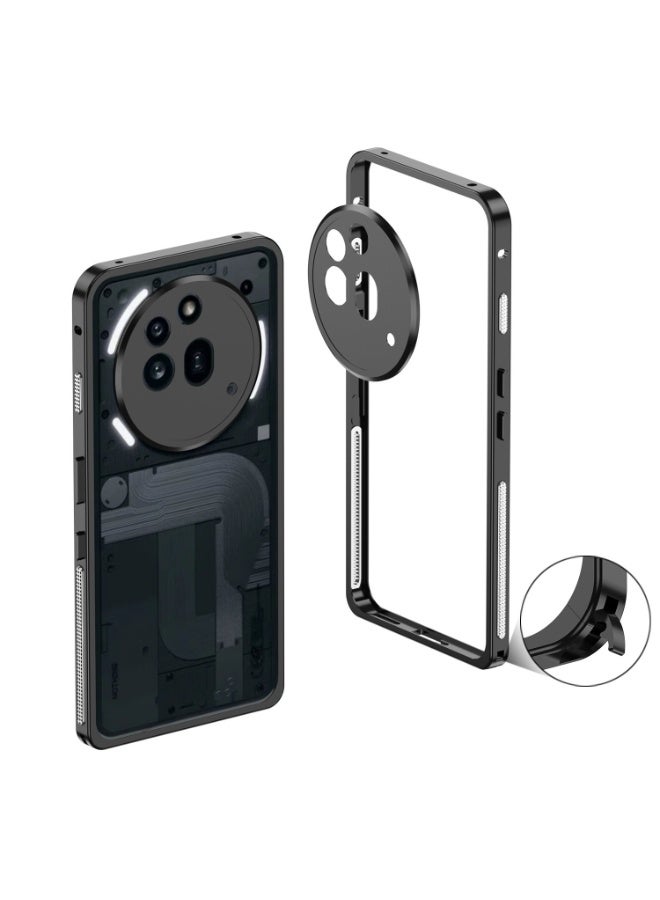 With Nothing Phone 3A compatible phone case, fine hole lens ring, airbag drop resistance, magnetic design, shockproof protective case - Image 1
