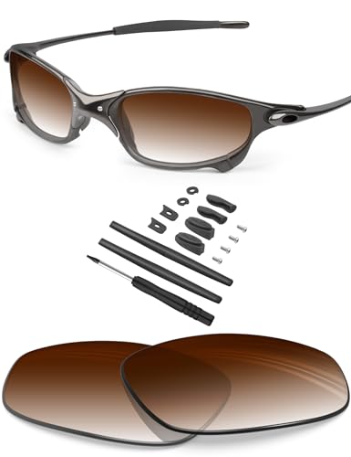 BLAZERBUCK Anti-salt Replacement Lenses & Sock Kit for Oakley Juliet - Brown Gradient - Image 1