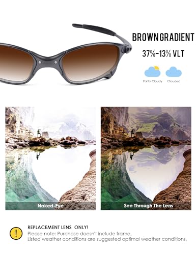 BLAZERBUCK Anti-salt Replacement Lenses & Sock Kit for Oakley Juliet - Brown Gradient - Image 3