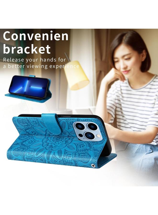 S-TOP Case For Redmi K80 Embossed Sunflower Leather Phone Case - Image 4