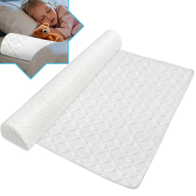 Asatdd Waterproof Bed Rail for Toddlers Bed Guard Rail Soft Memory Foam Toddler Bed Bumper for Twin Full Queen King Beds with Washable Cover 1 Pack - Image 2