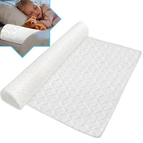 Asatdd Waterproof Bed Rail for Toddlers Bed Guard Rail Soft Memory Foam Toddler Bed Bumper for Twin Full Queen King Beds with Washable Cover 1 Pack - Image 1