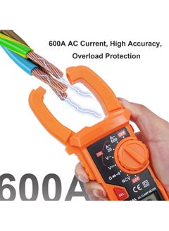 SYOSI SYOSI Digital Clamp Meter, 2000 Counts Clamp Multimeter, Manual-Ranging Multimeter, AC/DC Voltage Tester, 600A Voltage Tester for AC/DC Voltage, AC Current, Resistance, NCV, LPF, Diodes, Continuity  - Image 3