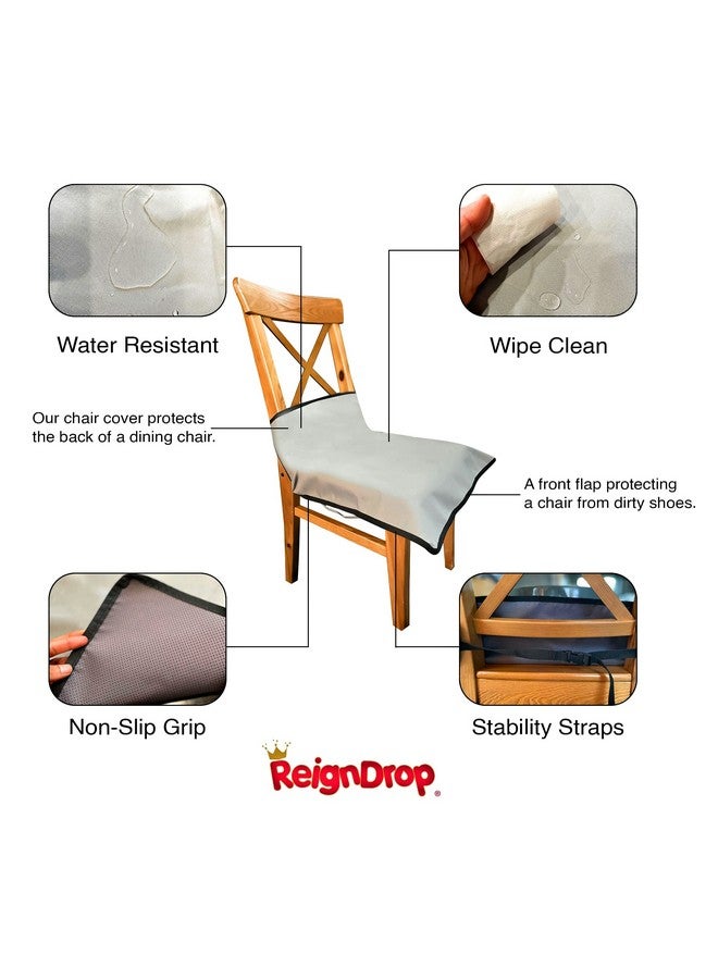 ReignDrop غطاء واقي لمقعد رين دروب - واقي مقعد عالي مقاوم للماء - واقي مقعد كبير لمائدة الطعام - يتضمن حقيبة غسيل - سهل الصيانة - خلفية مضادة للانزلاق - Image 2