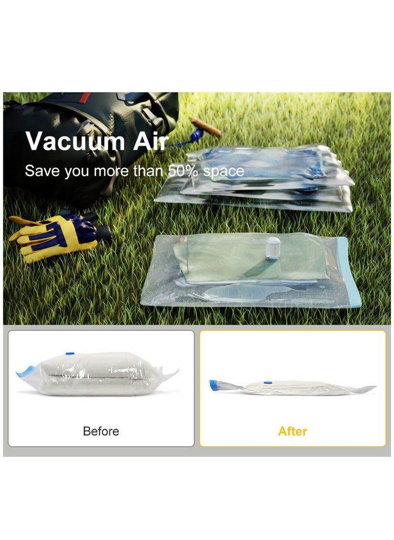 XiuWoo - 3 in 1 Rechargeable Mini Electric Portable Air Pump, Vacuum Bag Pump, Camping Light with 2000mAh Battery for Inflatables or Deflate with Storage Bags for Swimming Ring, Air Bed, Mattress Vacuum bags - Image 1