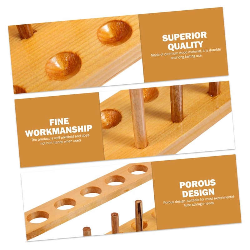 Wooden Test Tube Rack Holder for Lab and Home Storage - Image 4