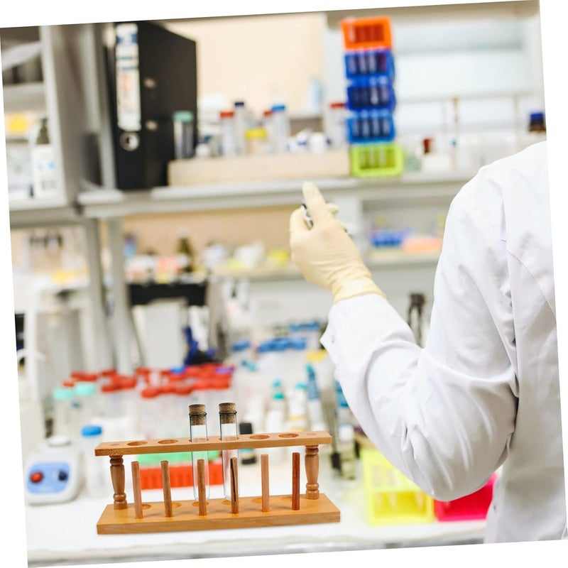 Wooden Test Tube Rack Holder for Lab and Home Storage - Image 3