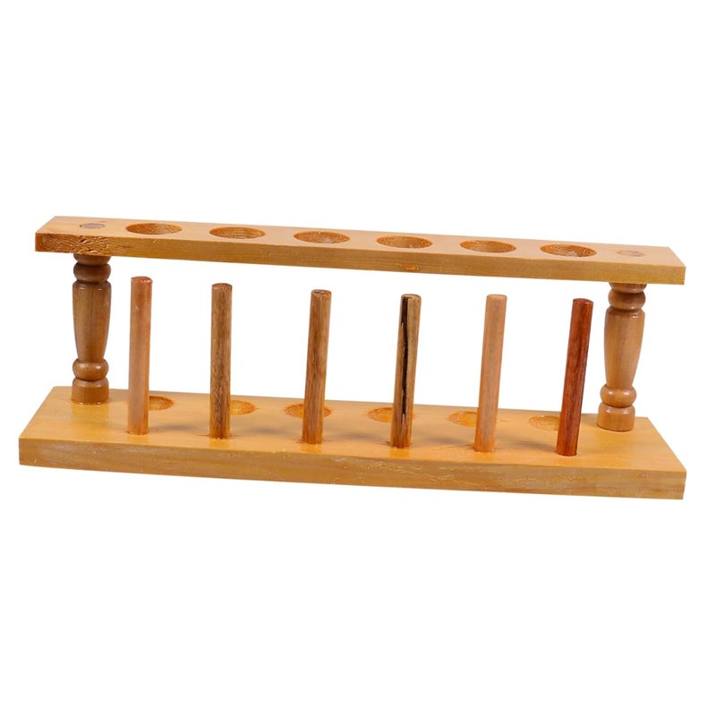 Wooden Test Tube Rack Holder for Lab and Home Storage - Image 2