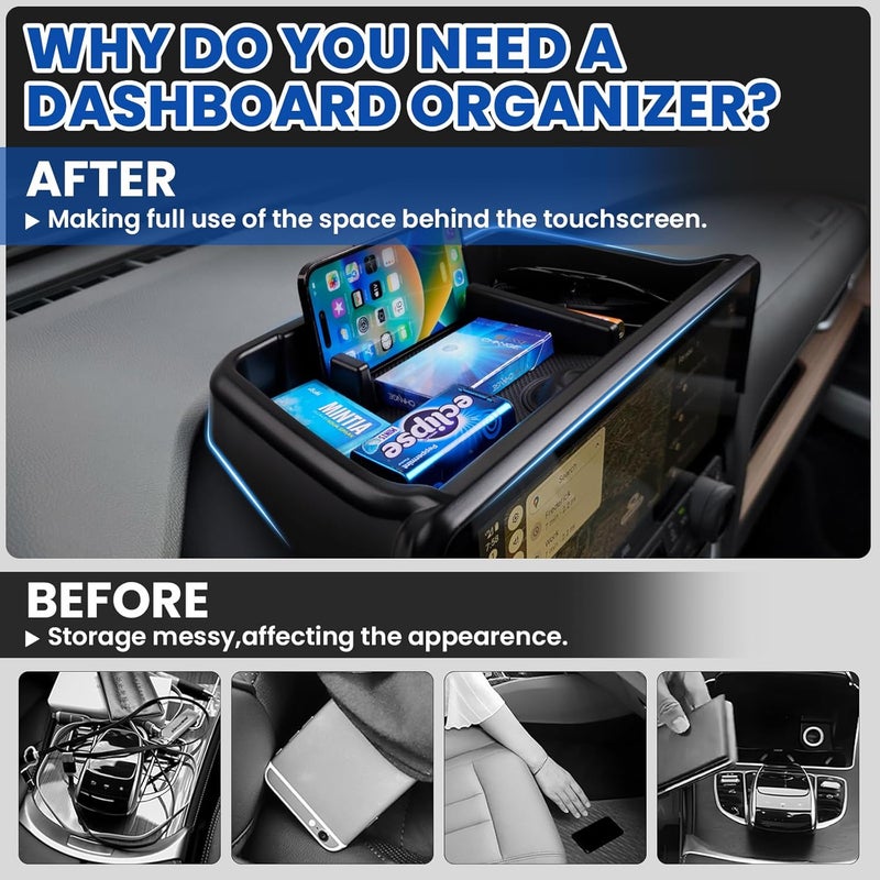 Autorder Center Console Dash Organizer for 2024-2025 Toyota Grand Highlander with Cellphone Holder - Image 3