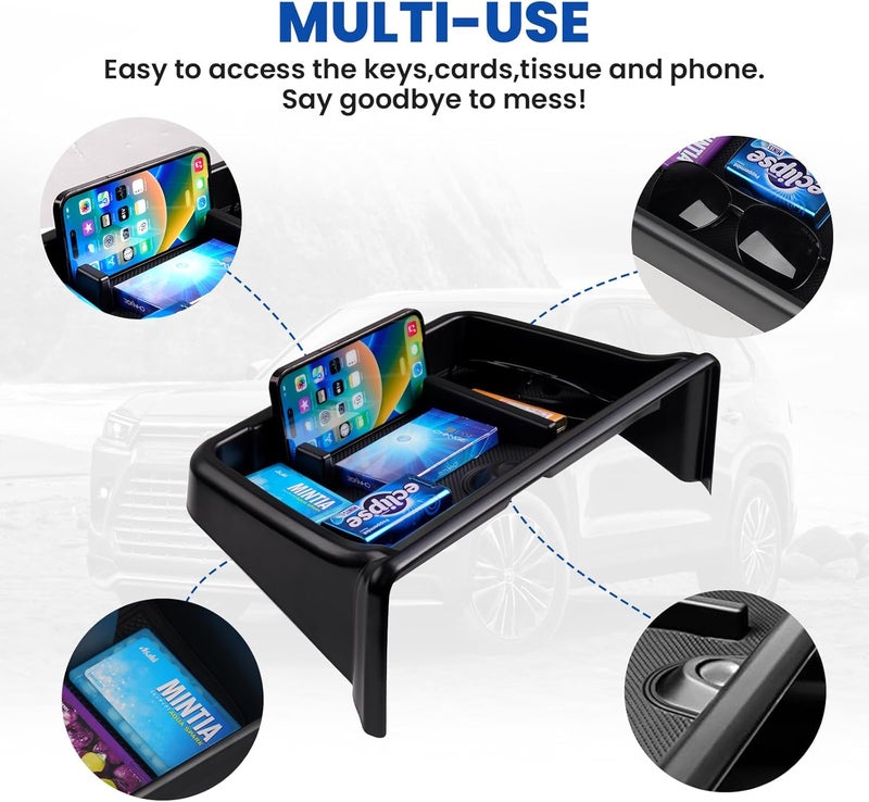 Autorder Center Console Dash Organizer for 2024-2025 Toyota Grand Highlander with Cellphone Holder - Image 4