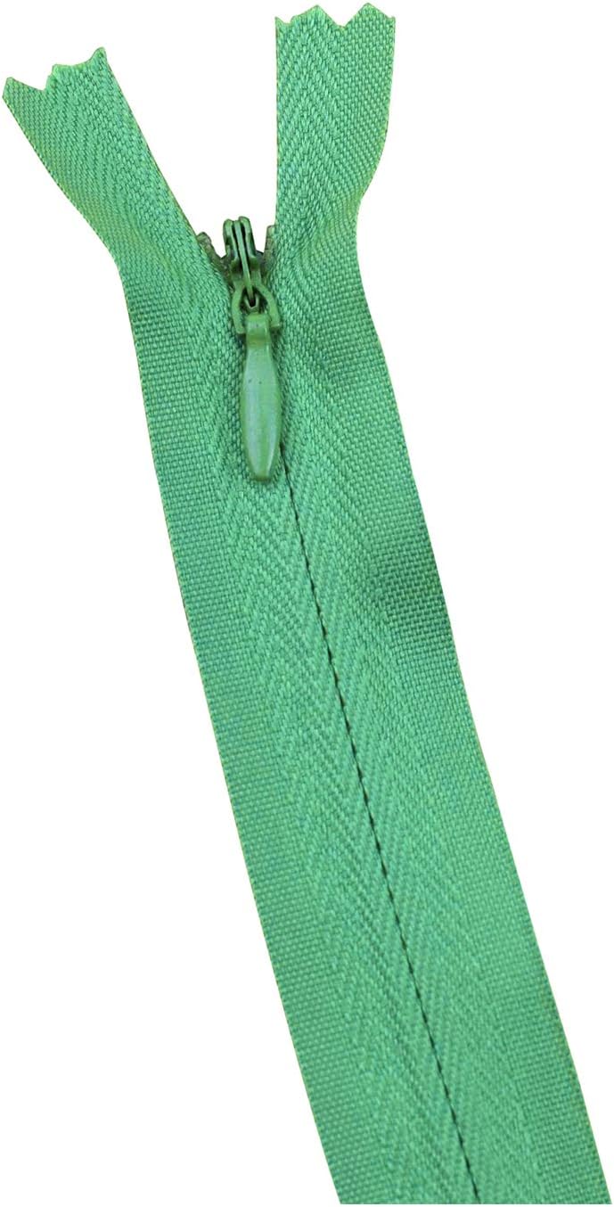 Coloured Zips,Nylon Zipper,10Pcs 28/35/40/45/50/55/60cm Invisible Zipper 3# Nylon Zipper for DIY Handcraft Cloth Sewing Accessories, Type 162 Red (Color : Type 237 Green, Size : 28cm) - Image 1