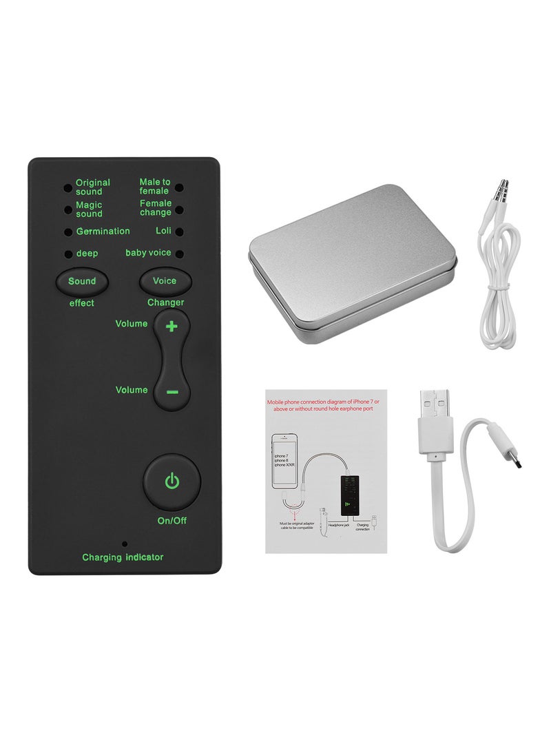 Generic - M1 Mini Portable Sound Effects Machine Voice Changer Device Audio Card Sound Changer for Live Streaming Online Chatting Singing - Image 1