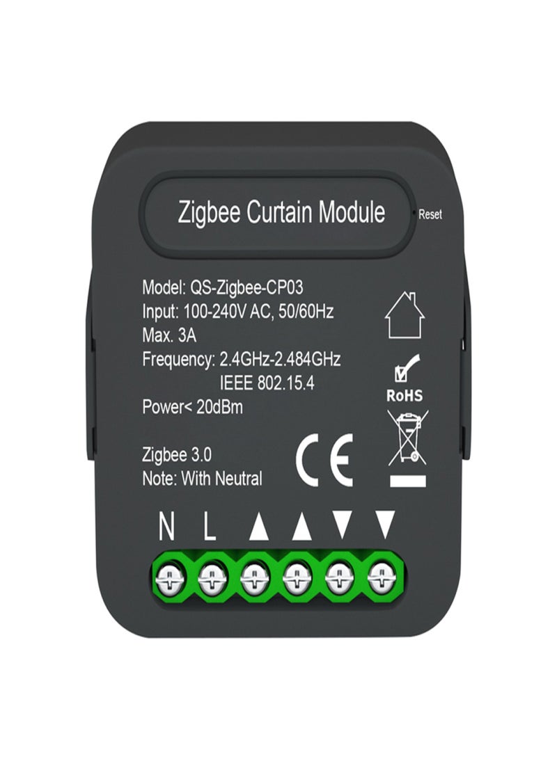تويا وحدة تبديل الستارة الذكية Tuya ZigBee QS-Zigbee-CP03 وحدة تعديل الستارة المنزلية مشاركة جهاز الهاتف المحمول وظيفة التوقيت التحكم عن بعد في التطبيق متوافق مع Google Home Voice - Image 1