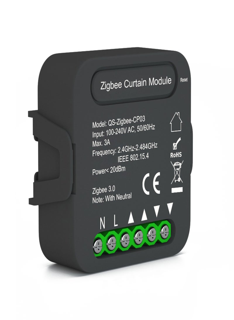 تويا وحدة تبديل الستارة الذكية Tuya ZigBee QS-Zigbee-CP03 وحدة تعديل الستارة المنزلية مشاركة جهاز الهاتف المحمول وظيفة التوقيت التحكم عن بعد في التطبيق متوافق مع Google Home Voice - Image 2