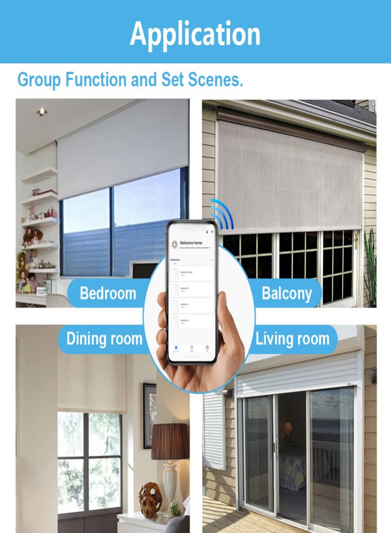 تويا وحدة تبديل الستارة الذكية Tuya ZigBee QS-Zigbee-CP03 وحدة تعديل الستارة المنزلية مشاركة جهاز الهاتف المحمول وظيفة التوقيت التحكم عن بعد في التطبيق متوافق مع Google Home Voice - Image 3