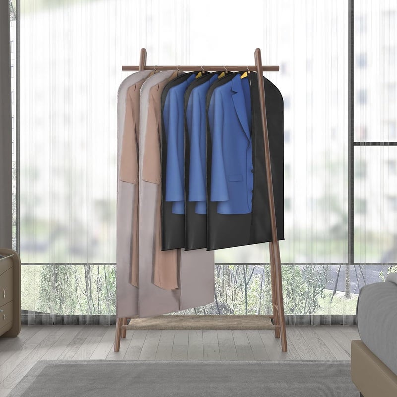KEEGH 43" Garment Bags for Hanging Clothes, Suit Cover Bags for Men, Suit Bags for Closet Storage or Travel, Suit Protector Bag Clothes Cover for Suits Shirts Coat with Big Clear Window, 6 Pack, Black - Image 5