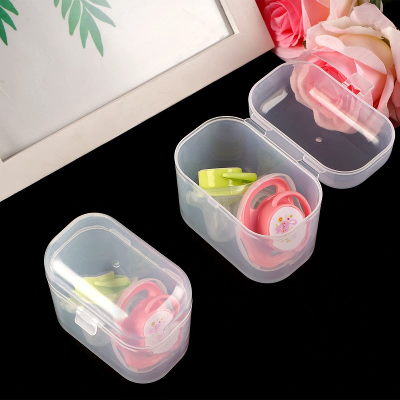 Accmor Pacifier Container - 2 Pacifier Holder Case for Travel, BPA Free, Transparent - Image 3
