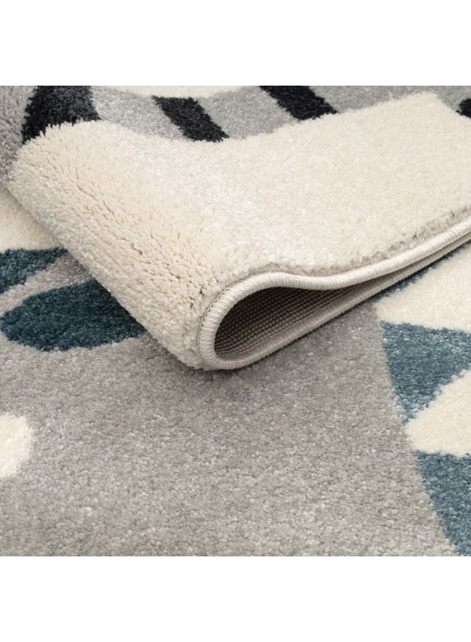 DANUBE HOME Kinder Dino Kids Rug | Washable Kids Rugs Style | Polypropylene + Polyester Area Rug Floor Covering | Indoor Carpet For Living Room Dining Bedroom 160X230cm-Grey - Image 2