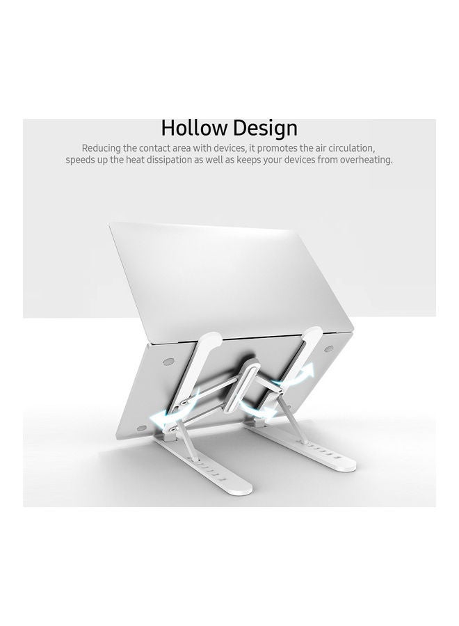 NIBEMINENT Portable Adjustable Laptop Tablet Stand White  - Image 5