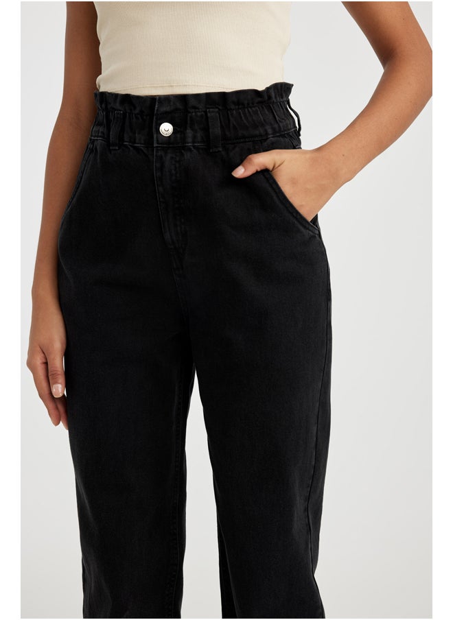 DeFacto Woman Paperbag Denim Trousers  - Image 3