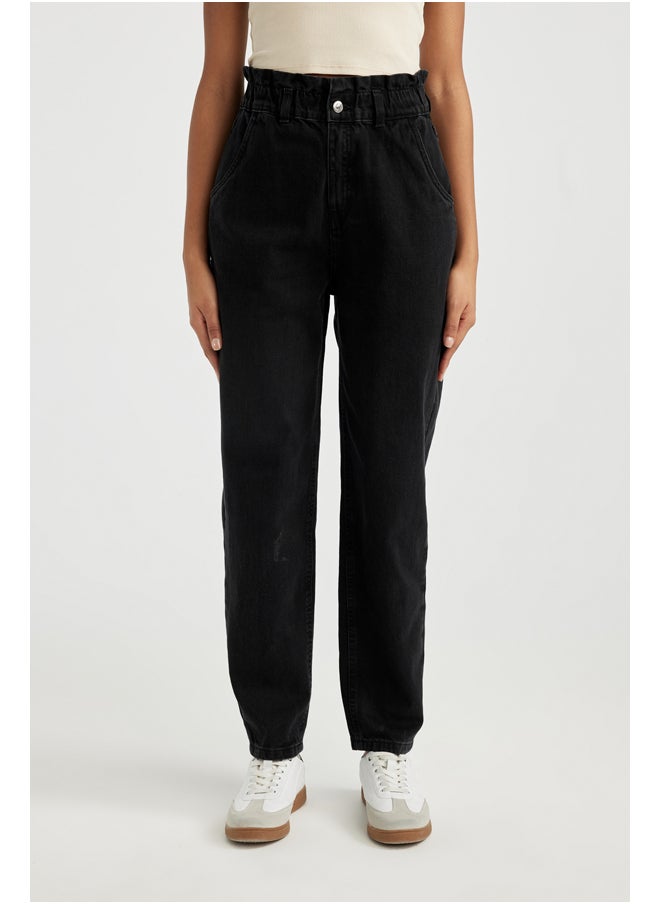 DeFacto Woman Paperbag Denim Trousers  - Image 2